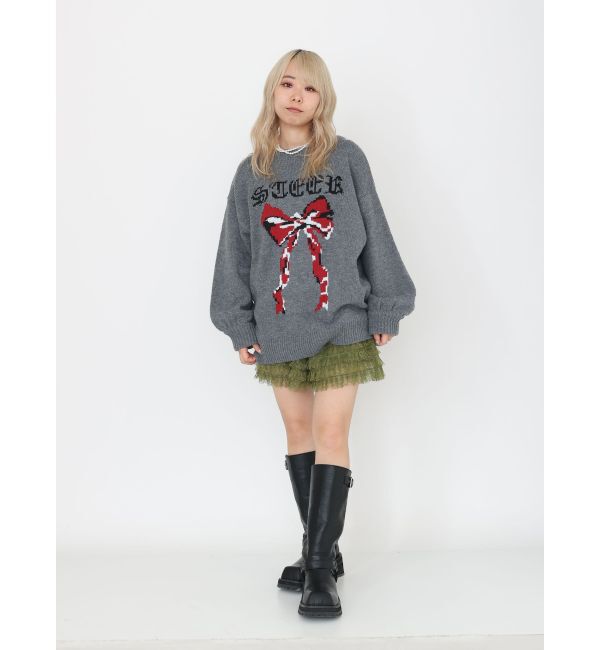 jouetie「リボンジャガードルーズニット」|ニット・セーター|