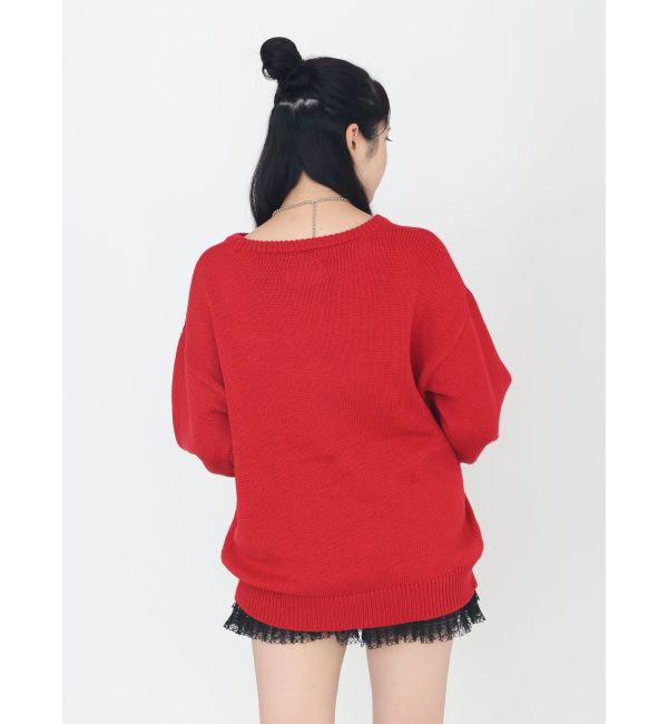 jouetie「リボンジャガードルーズニット」|ニット・セーター|