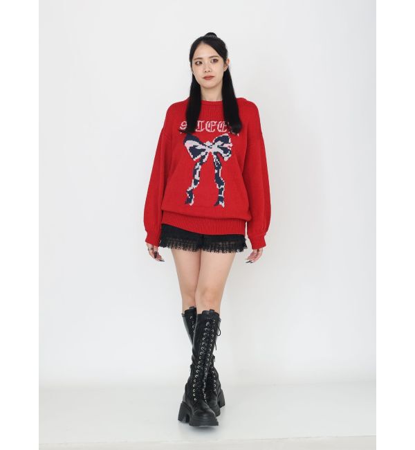jouetie「リボンジャガードルーズニット」|ニット・セーター|