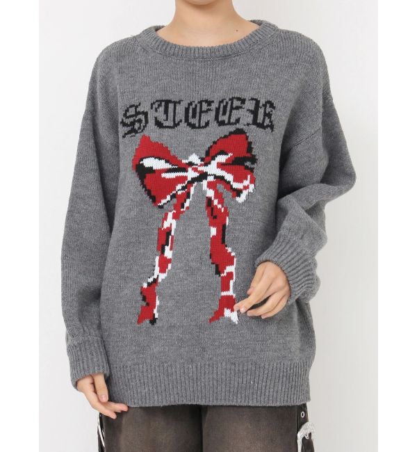jouetie「リボンジャガードルーズニット」|ニット・セーター|