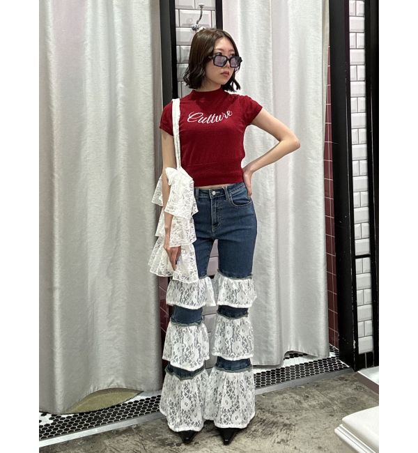 jouetie「ロゴジャガードコンパクトニット」|ニット・セーター|