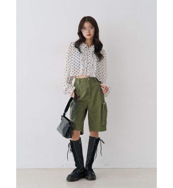 jouetie「シアーフリルショートブラウス」|シャツ・ブラウス|