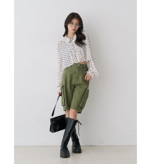 jouetie「シアーフリルショートブラウス」|シャツ・ブラウス|