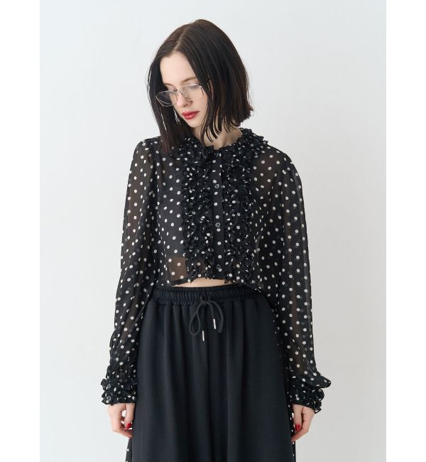 jouetie「シアーフリルショートブラウス」|シャツ・ブラウス|