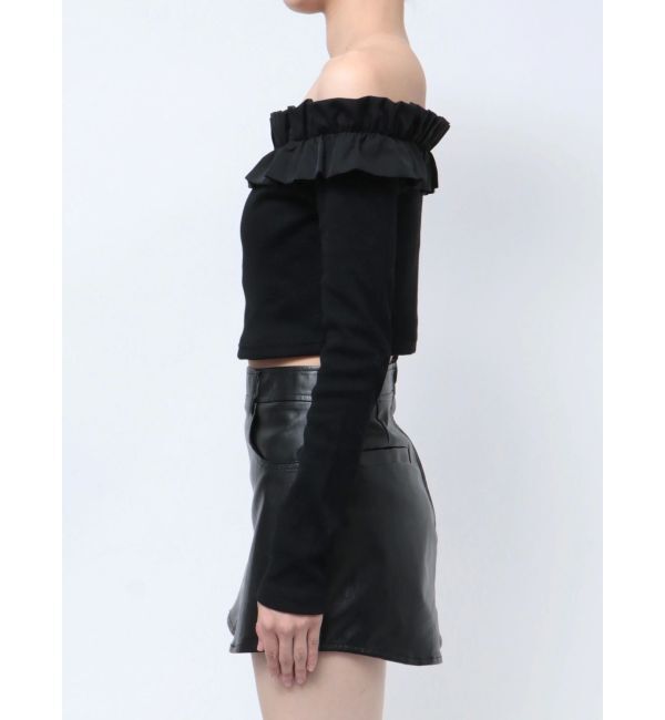 GYDA「フリルリブトップス」|Tシャツ・カットソー|