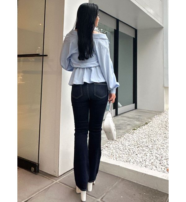 GYDA「キャミレイヤードオフショルペプラムシャツ」|シャツ・ブラウス|