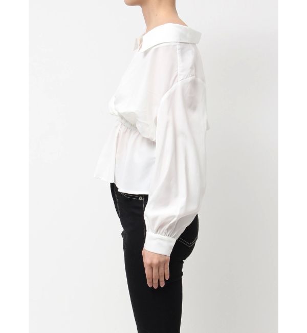 GYDA「キャミレイヤードオフショルペプラムシャツ」|シャツ・ブラウス|