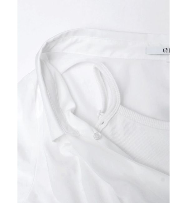 GYDA「キャミレイヤードオフショルペプラムシャツ」|シャツ・ブラウス|