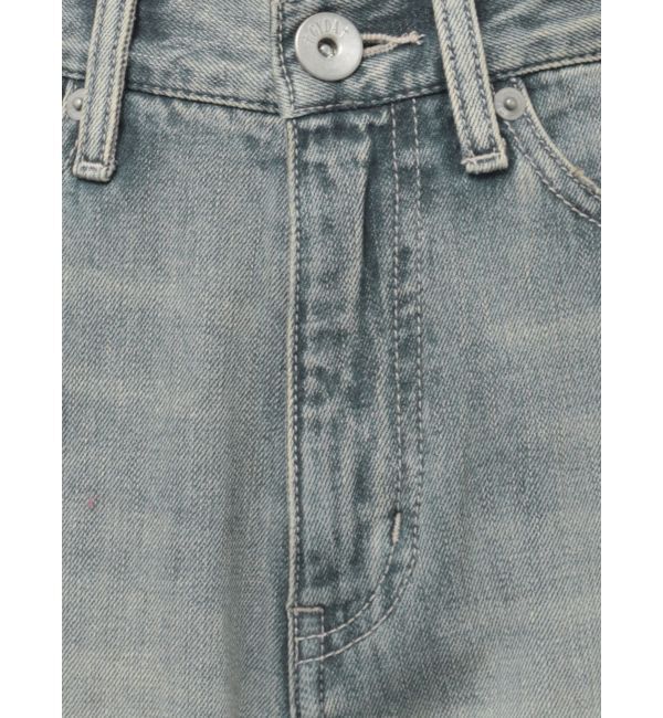 GYDA「ハイウエストサイドオープンデニムワイドパンツ」|デニム|