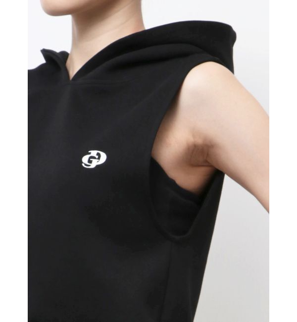 GYDA「GD HEM スピンドルノースリショートパーカー」|パーカー|