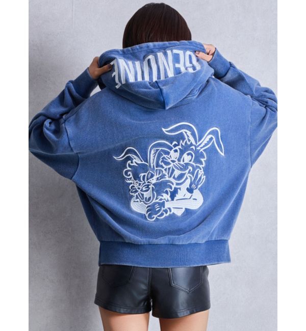 GYDA「GENUINE BUNNYスウェットパーカー」|パーカー|ネイビー