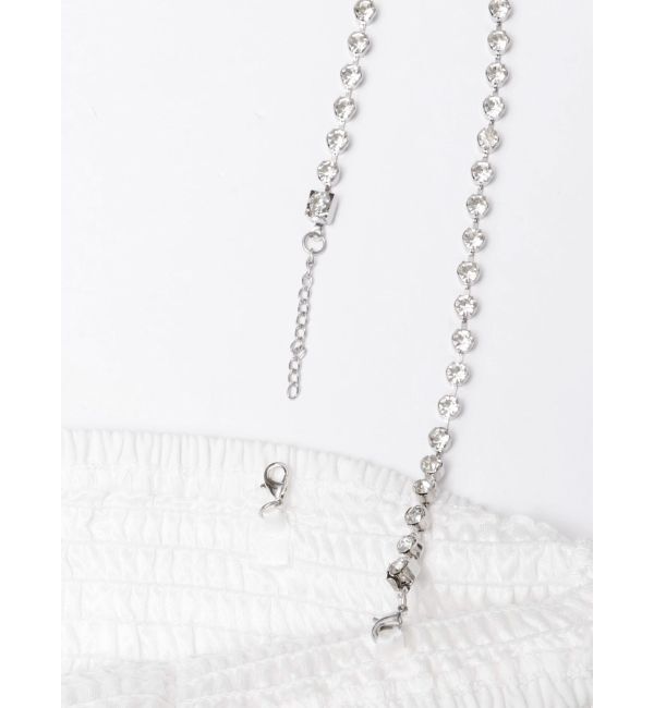 GYDA「ビジューストーンストラップ2WAYリボンブラウス」|シャツ・ブラウス|