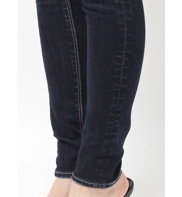 GYDA「ハイウエスト GD bijou MOLDフロントZIPスキニーデニムパンツ」|デニム|