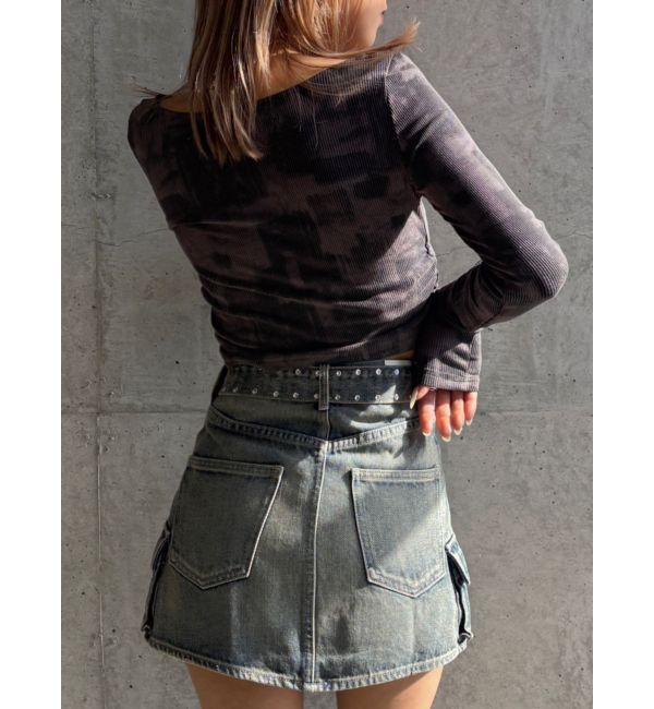 GYDA「【TINY】HOOK ME UPギャザーショートトップス」|Tシャツ・カットソー|