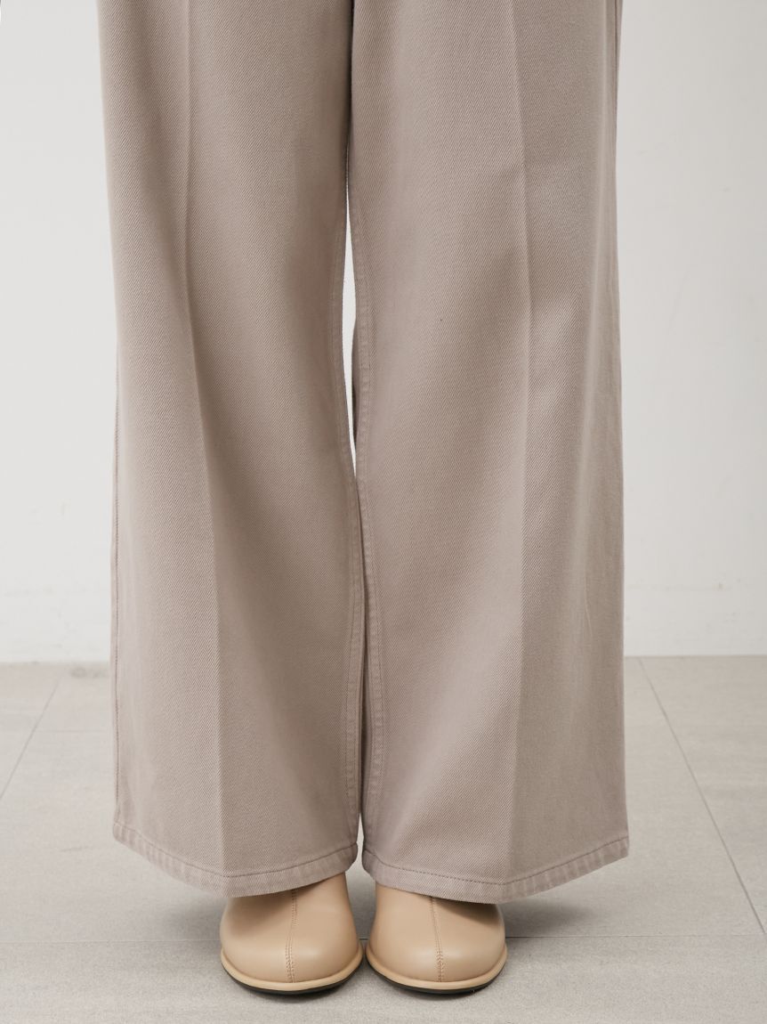 Mila Owen「センタープレスローライズワイドデニムパンツ」|デニム|