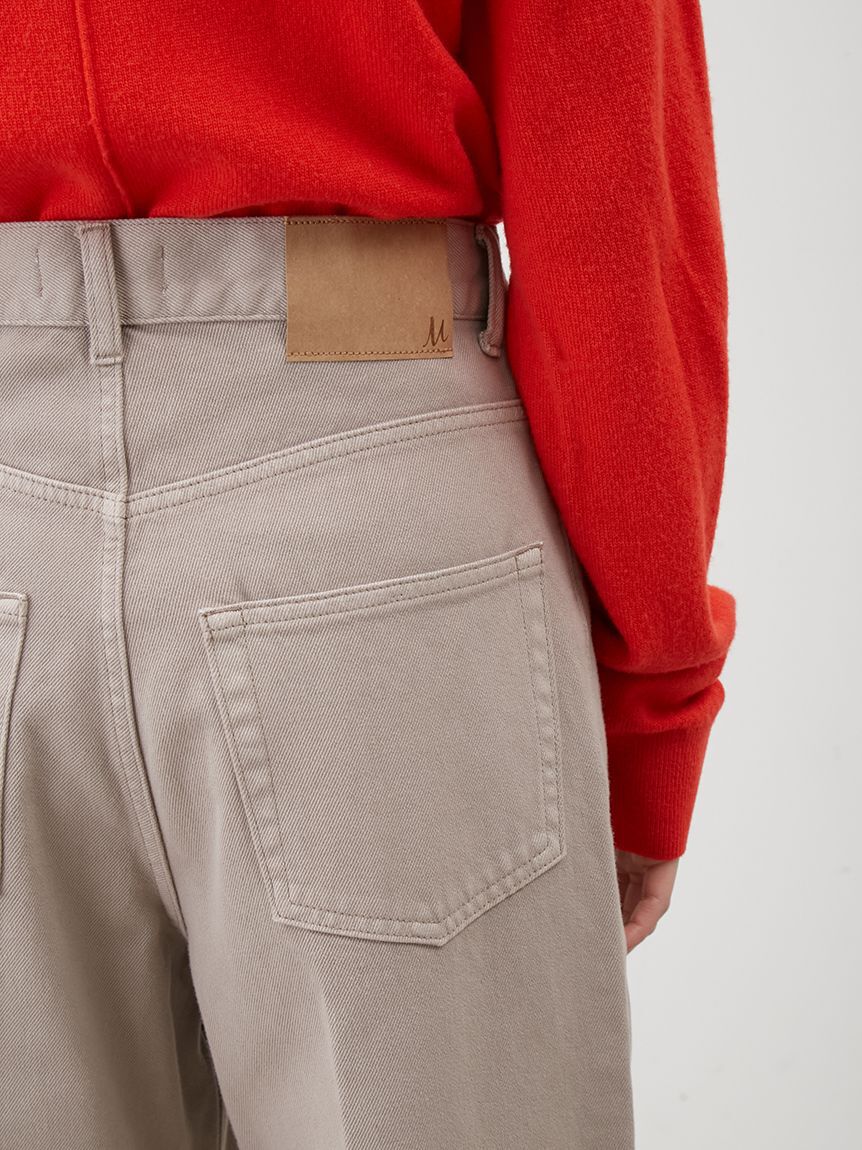 Mila Owen「センタープレスローライズワイドデニムパンツ」|デニム|