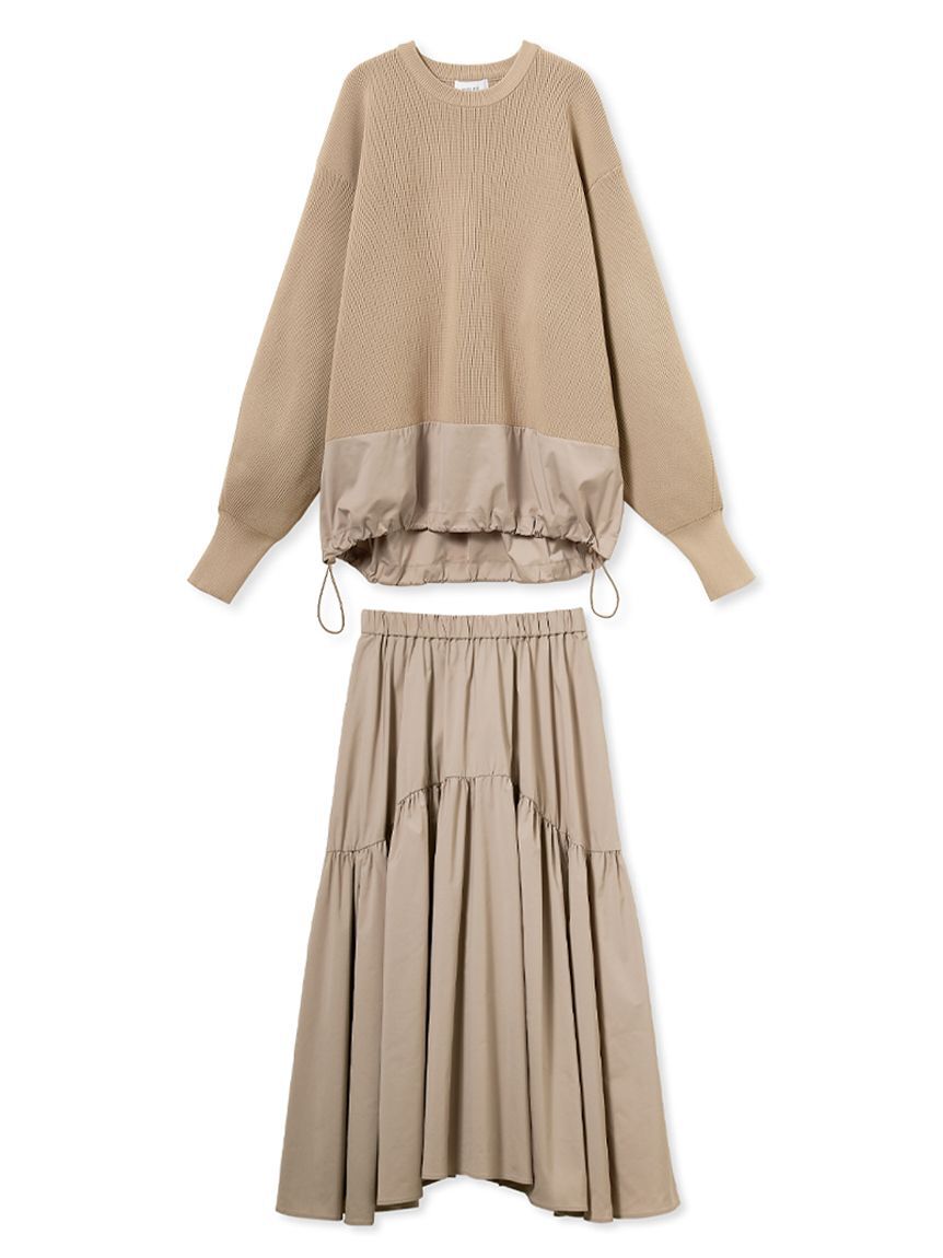 emmi atelier「【ONLINE限定】プルオーバー&times;ティアードスカートセット」|ワンピース|