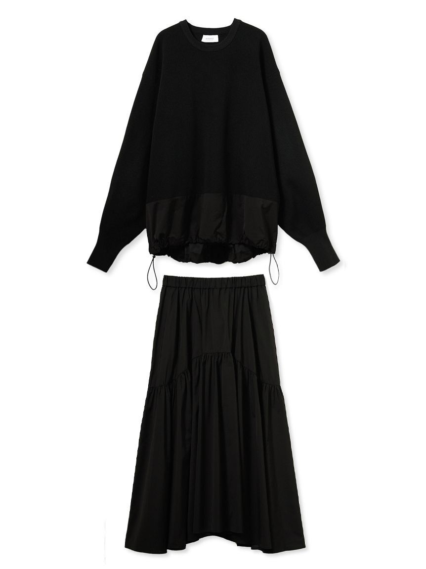 emmi atelier「【ONLINE限定】プルオーバー&times;ティアードスカートセット」|ワンピース|