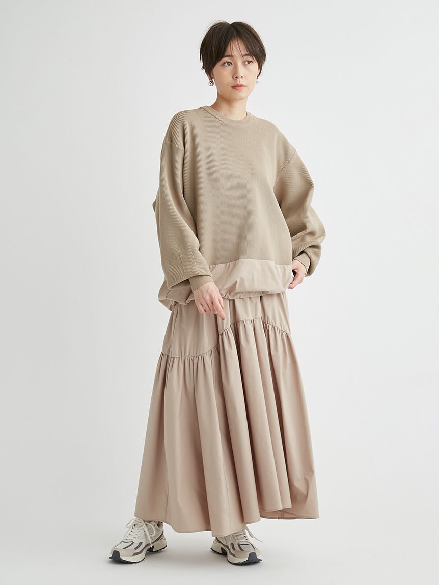 emmi atelier「【ONLINE限定】プルオーバー&times;ティアードスカートセット」|ワンピース|