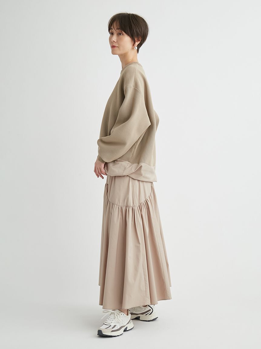 emmi atelier「【ONLINE限定】プルオーバー&times;ティアードスカートセット」|ワンピース|