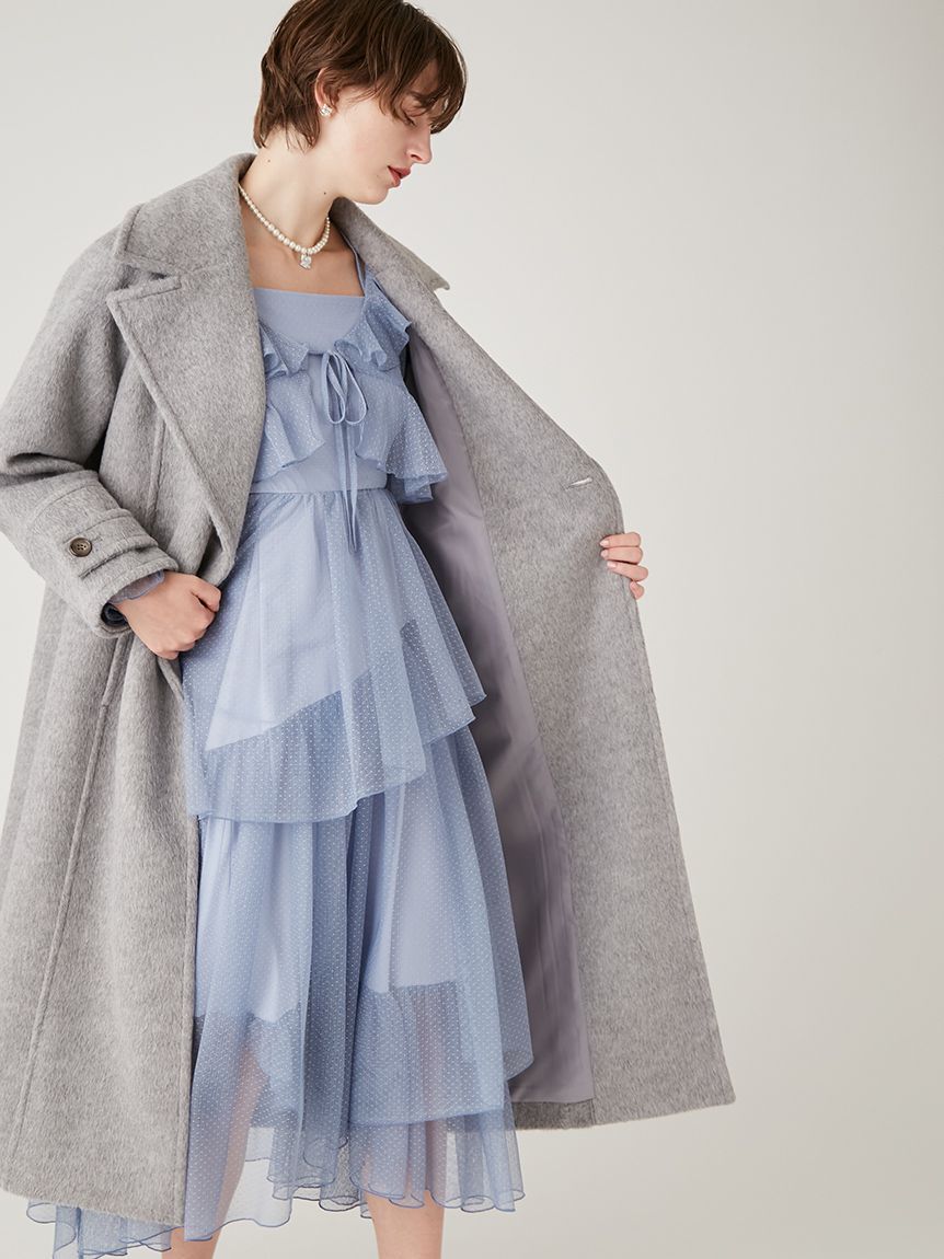 FURFUR「シャギーロングコート」|チェスターコート|