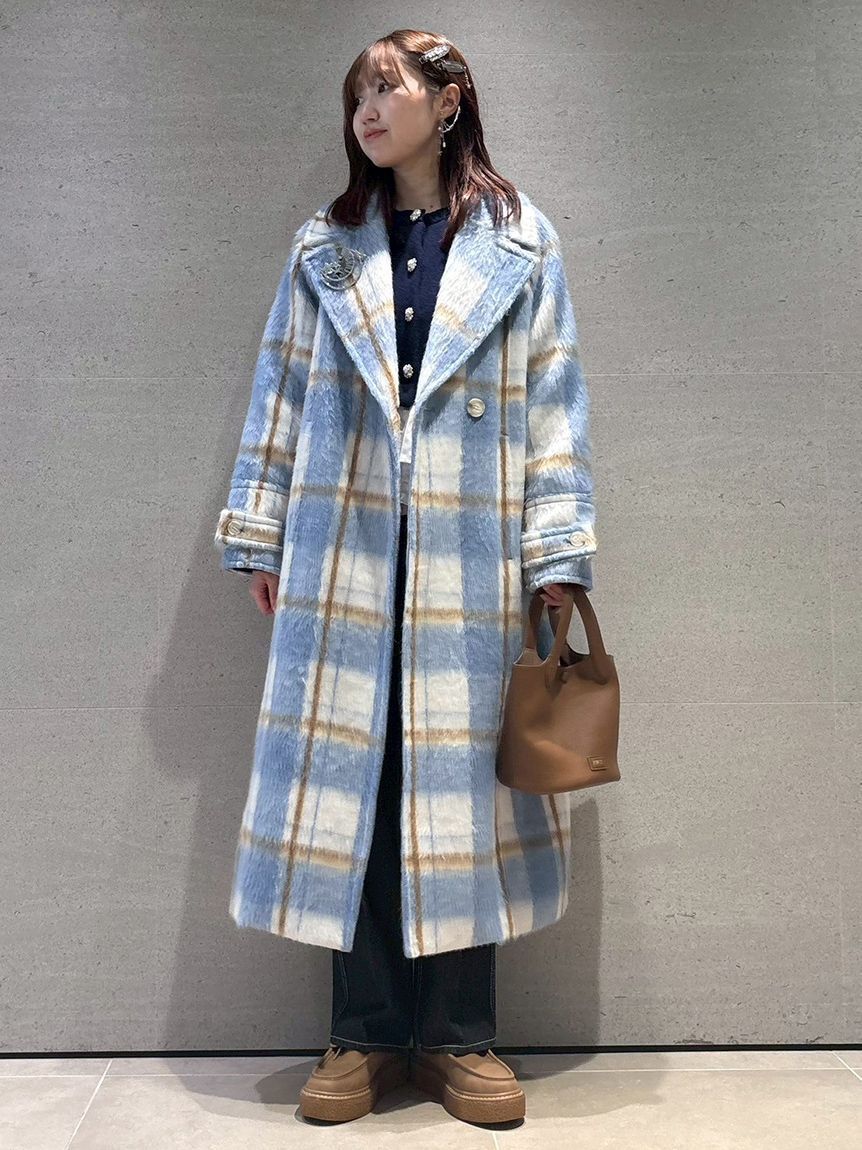 FURFUR「シャギーロングコート」|チェスターコート|