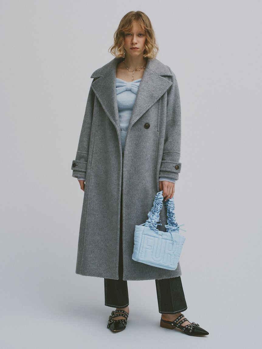 FURFUR「シャギーロングコート」|チェスターコート|
