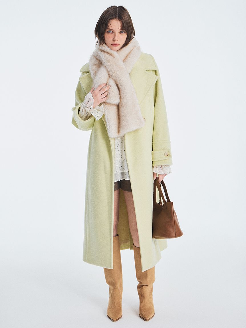 FURFUR「シャギーロングコート」|チェスターコート|