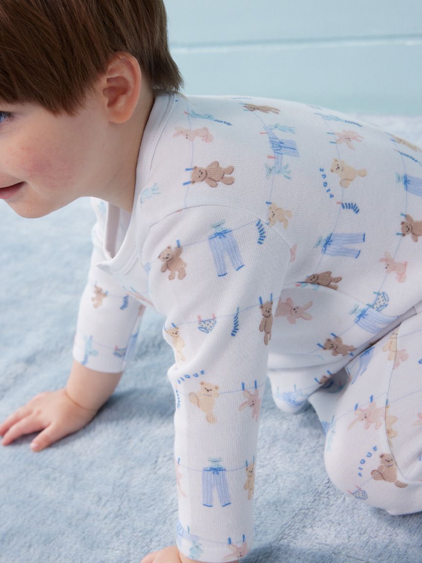 GELATO PIQUE KIDS & BABY「【BABY】ウォッシングアニマル柄ロンパース」|ロンパース|