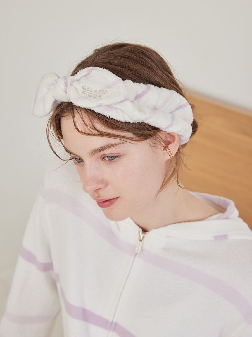 gelato pique「ウォッシャブルスムーズィーボーダーヘアバンド」|その他|