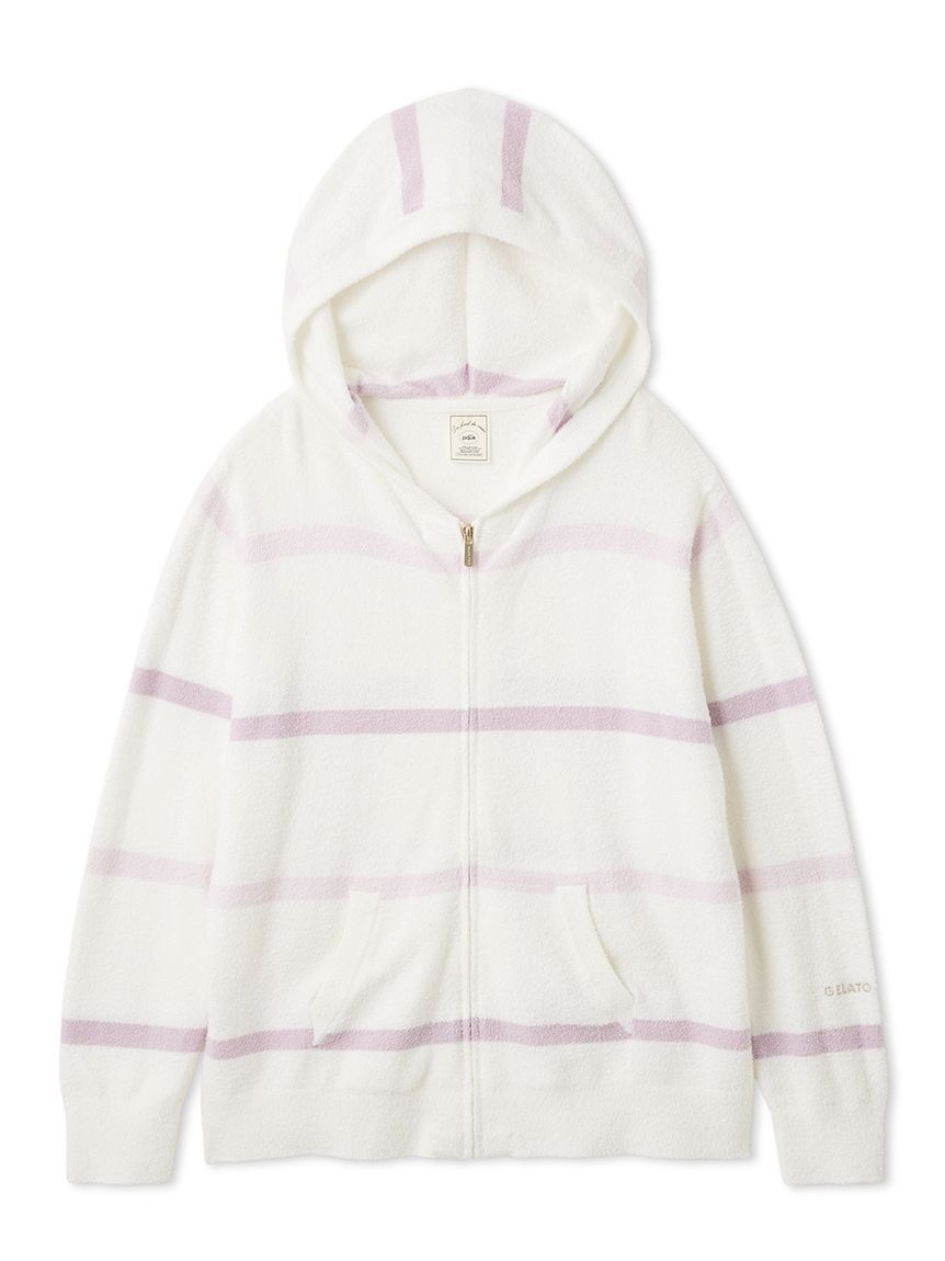 gelato pique「ウォッシャブルスムーズィーボーダーパーカ」|ルームウェア|