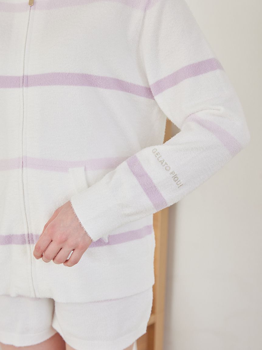 gelato pique「ウォッシャブルスムーズィーボーダーパーカ」|ルームウェア|