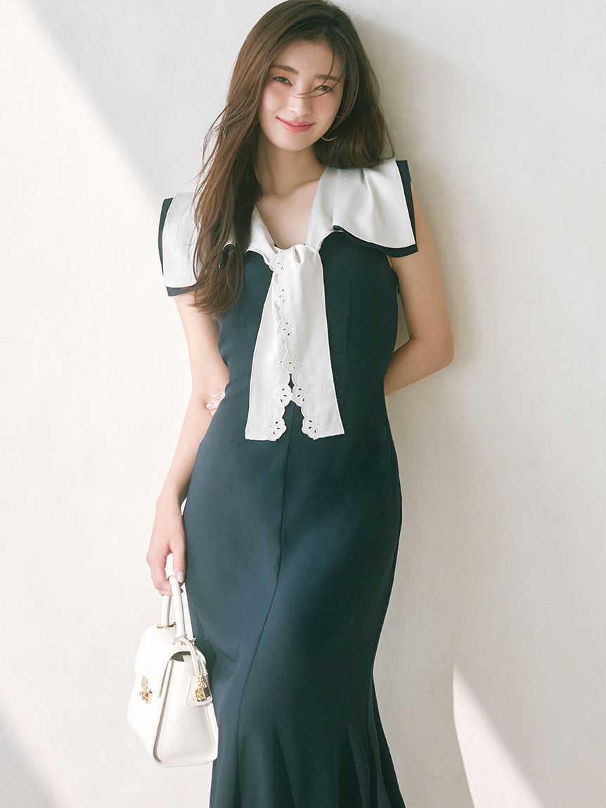 SNIDEL「【00サイズあり】セーラースカーフワンピース」|ワンピース|