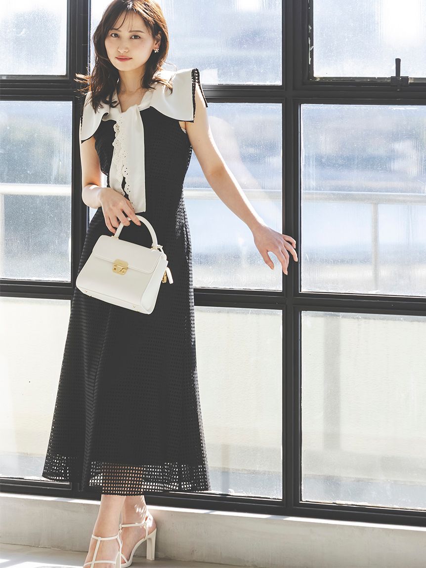 SNIDEL「【00サイズあり】セーラースカーフワンピース」|ワンピース|BLK