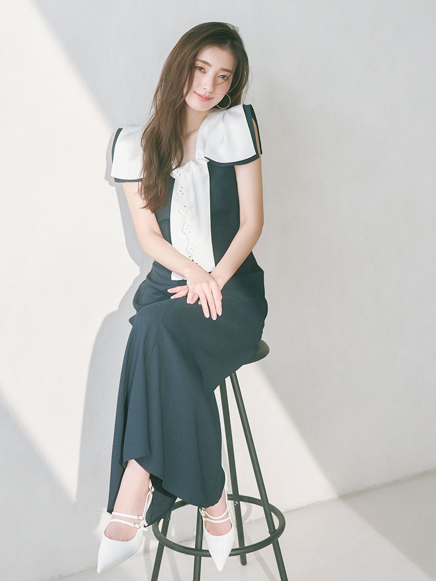 SNIDEL「【00サイズあり】セーラースカーフワンピース」|ワンピース|NVY