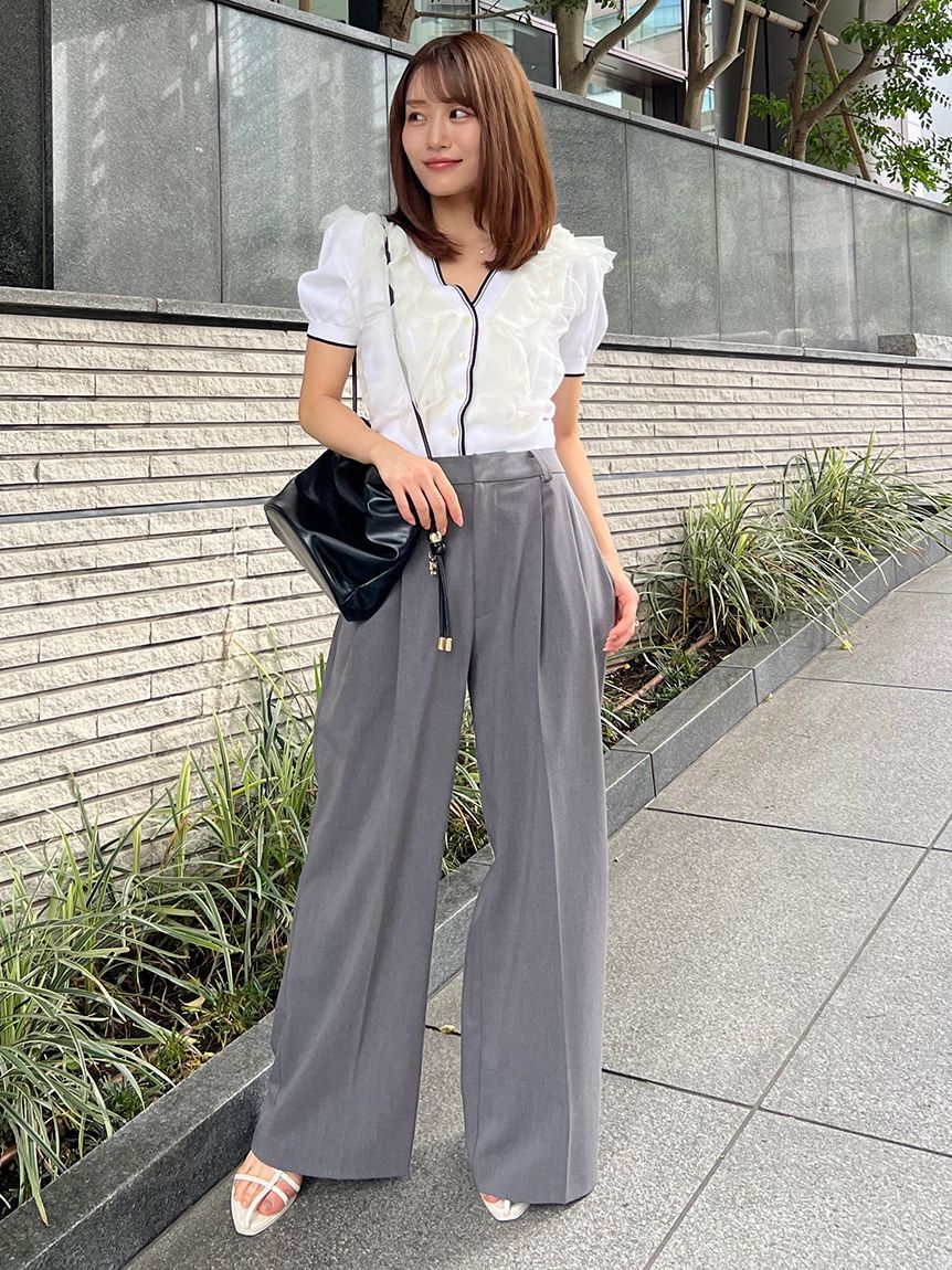 SNIDEL「ワイドロングパンツ」|チノ|