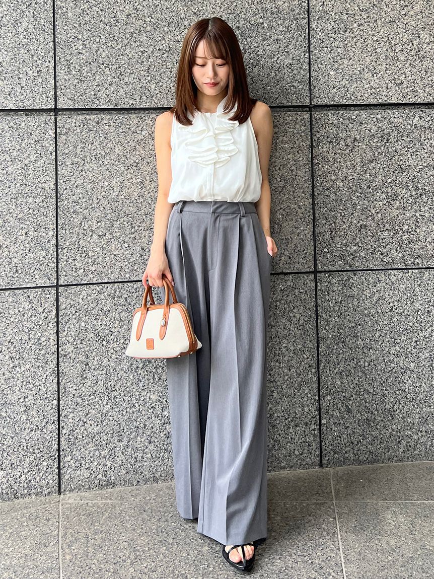 SNIDEL「ワイドロングパンツ」|チノ|