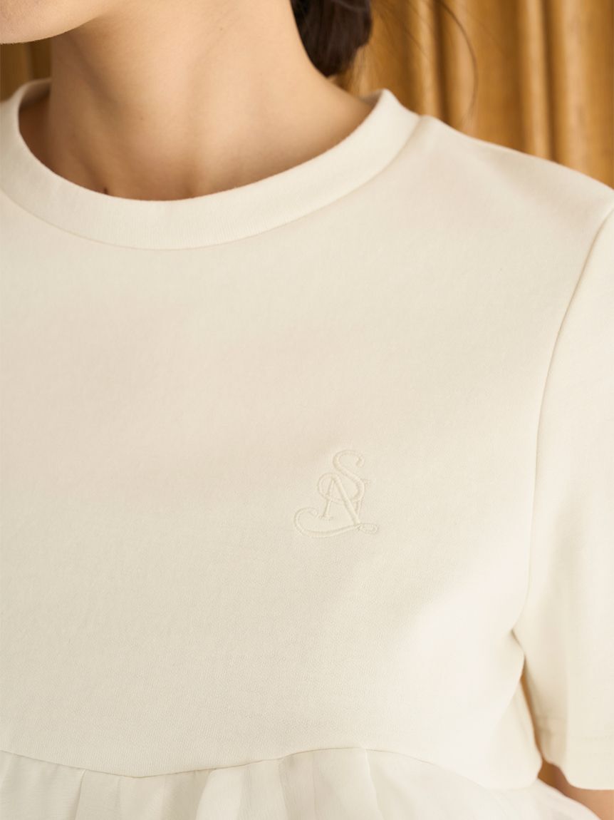 SNIDEL「【WEB限定カラーあり】ボリュームペプラムドッキングカットプルオーバー」|Tシャツ・カットソー|