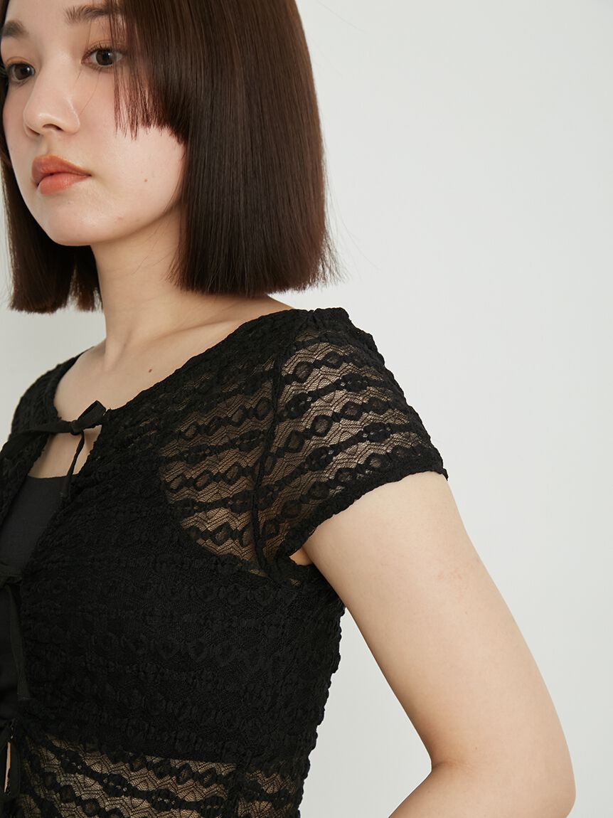 LILY BROWN Lingerie「【LILY BROWN Lingerie】レーシーリボンボディスーツ」|Tシャツ・カットソー|