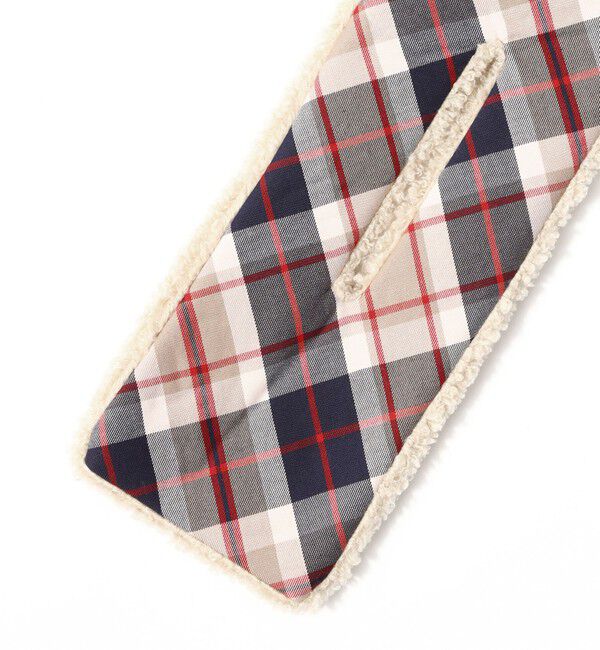 MACKINTOSH PHILOSOPHY「バッキンガムベア ECOPELボア&times;ハウスチェック」|マフラー|