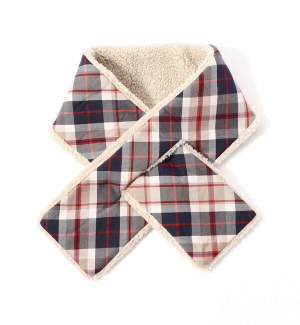 MACKINTOSH PHILOSOPHY「バッキンガムベア ECOPELボア&times;ハウスチェック」|マフラー|