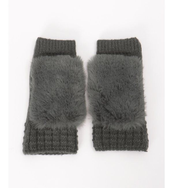 ikka「3WAYエコファー&ニットグローブ」|手袋|