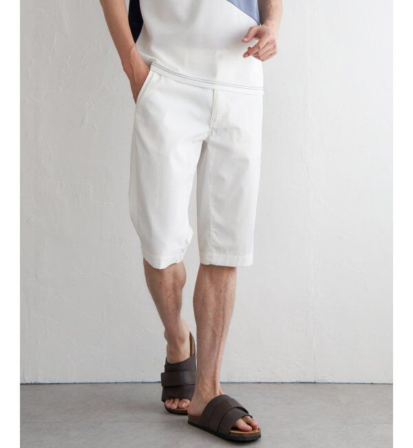 ikka「6.5ドビーイージーハーフパンツ」|その他|ホワイト