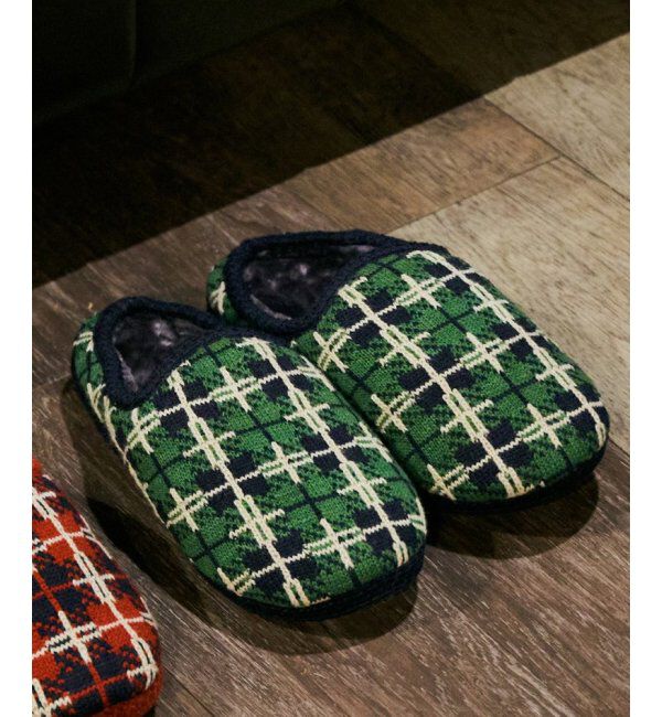 Lbc with Life「ニットルームシューズ」|ルームシューズ|グリーン1