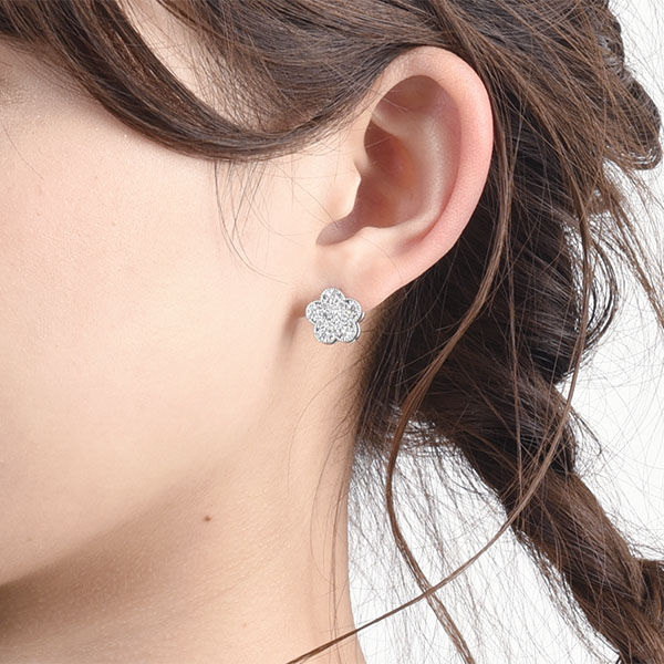 MARY QUANT「ダブルサイドデイジー2 ピアス」|ピアス|シルバー