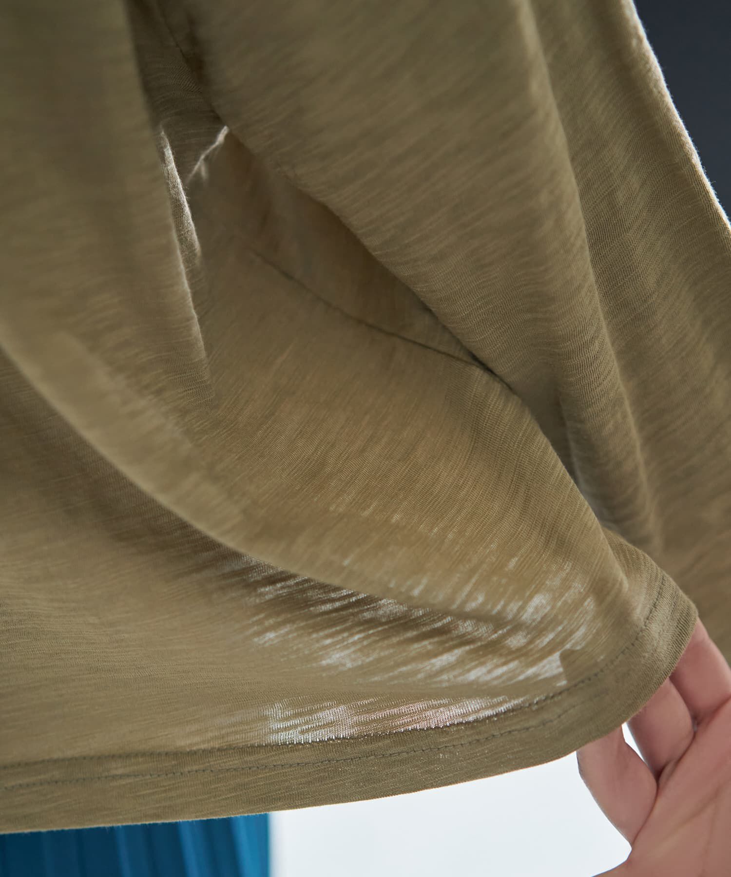 STYLE DELI「こなれたスラブ生地の下腹丈長袖Tシャツ」|Tシャツ・カットソー|