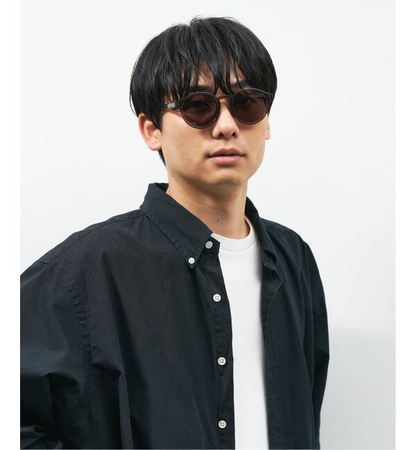  「ボストン型 サングラス | カラーレンズ 軽量 トレンド 紫外線対策 UVカット ユニセックス」|サングラス|薄ブラウン1