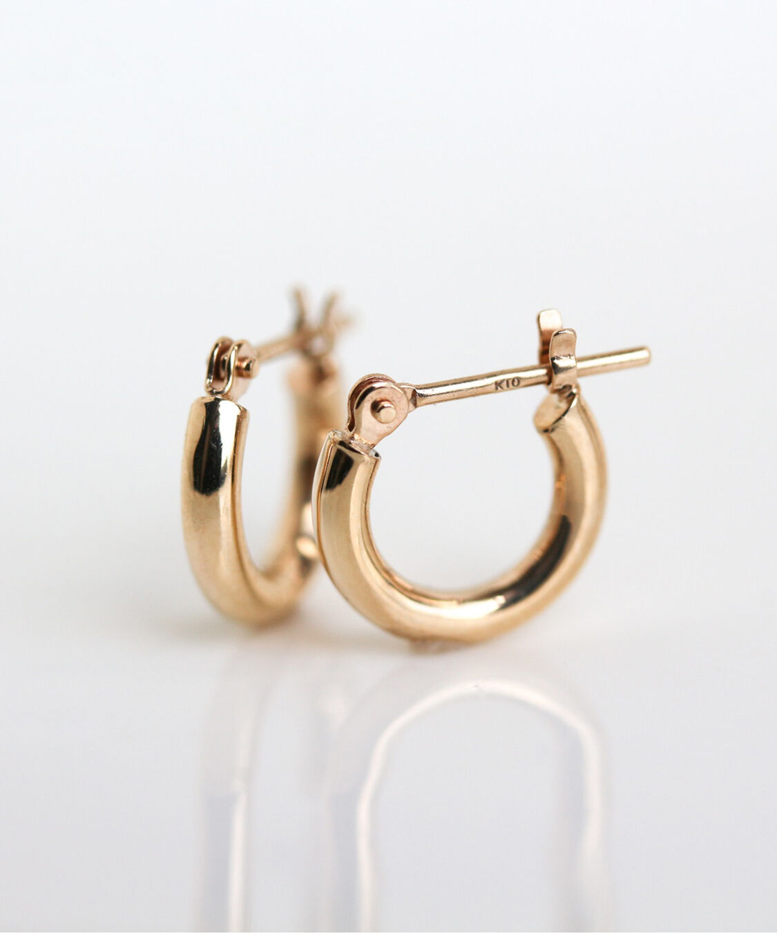  「ゴールド スナップ フープ ピアス | K10YG」|ピアス|