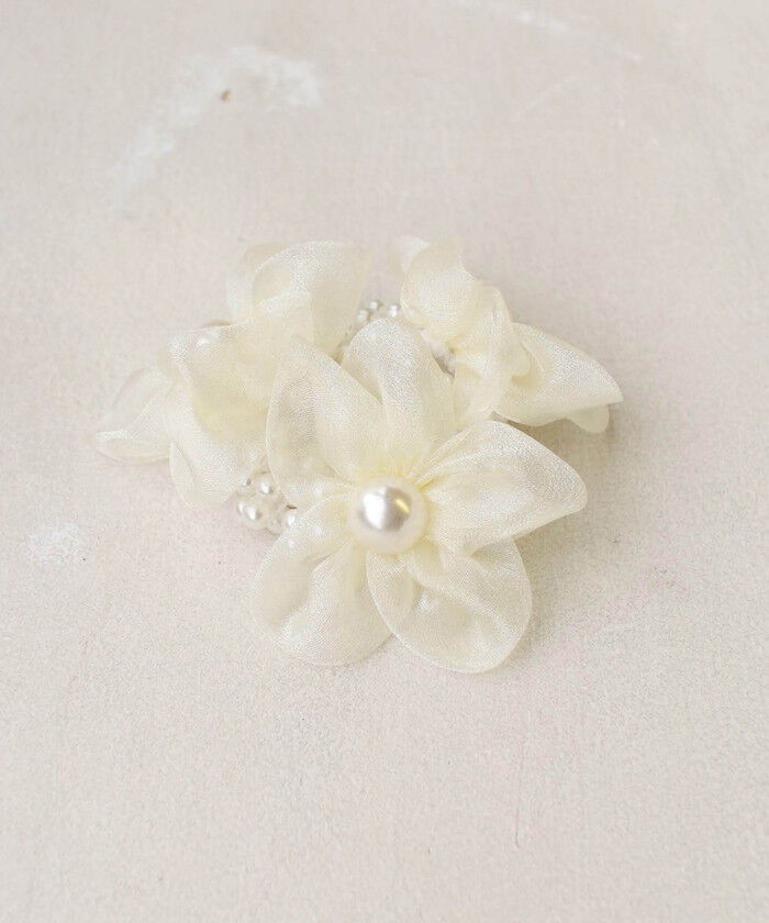 BACKYARD FAMILY「リボン シュシュ キッズ 通販 お花 パール 68142302 シューガーシュシュ オーガンジー」|その他|