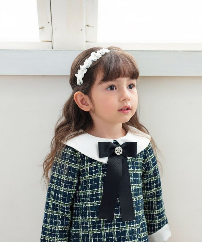 BACKYARD FAMILY「Rora ワンピース 通販 パハリータ ブローチ付きワンピース 子供服 ワンピ 長袖」|その他|